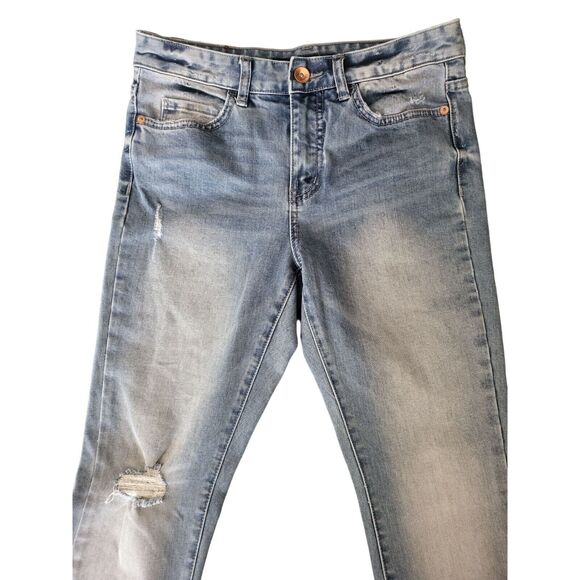 Billabong Jeans 27 Womens High Rise Skinny Leg Distressed Medium Wash Bottoms - Picture 2 of 6